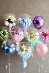 Balloon, stuffed, teddy bear